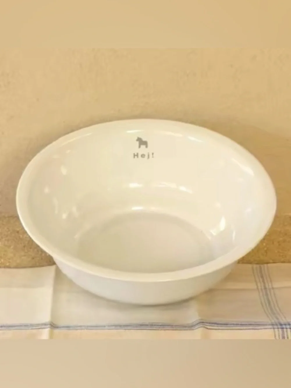 New White Enamel Wash Basin Montessori Handwashing Sensory Bin Bowl for Kids